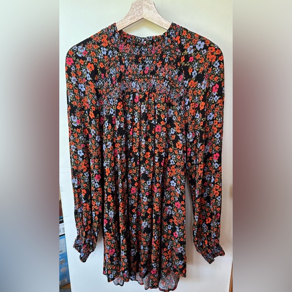FREE PEOPLE floral Flowers in Her Hair Long Sleeve Tunic Blouse/ Dress - Picture 5 of 7